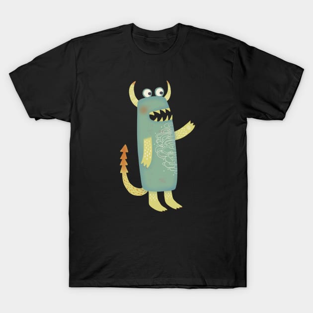 Monsters Waving T-Shirt by NicSquirrell